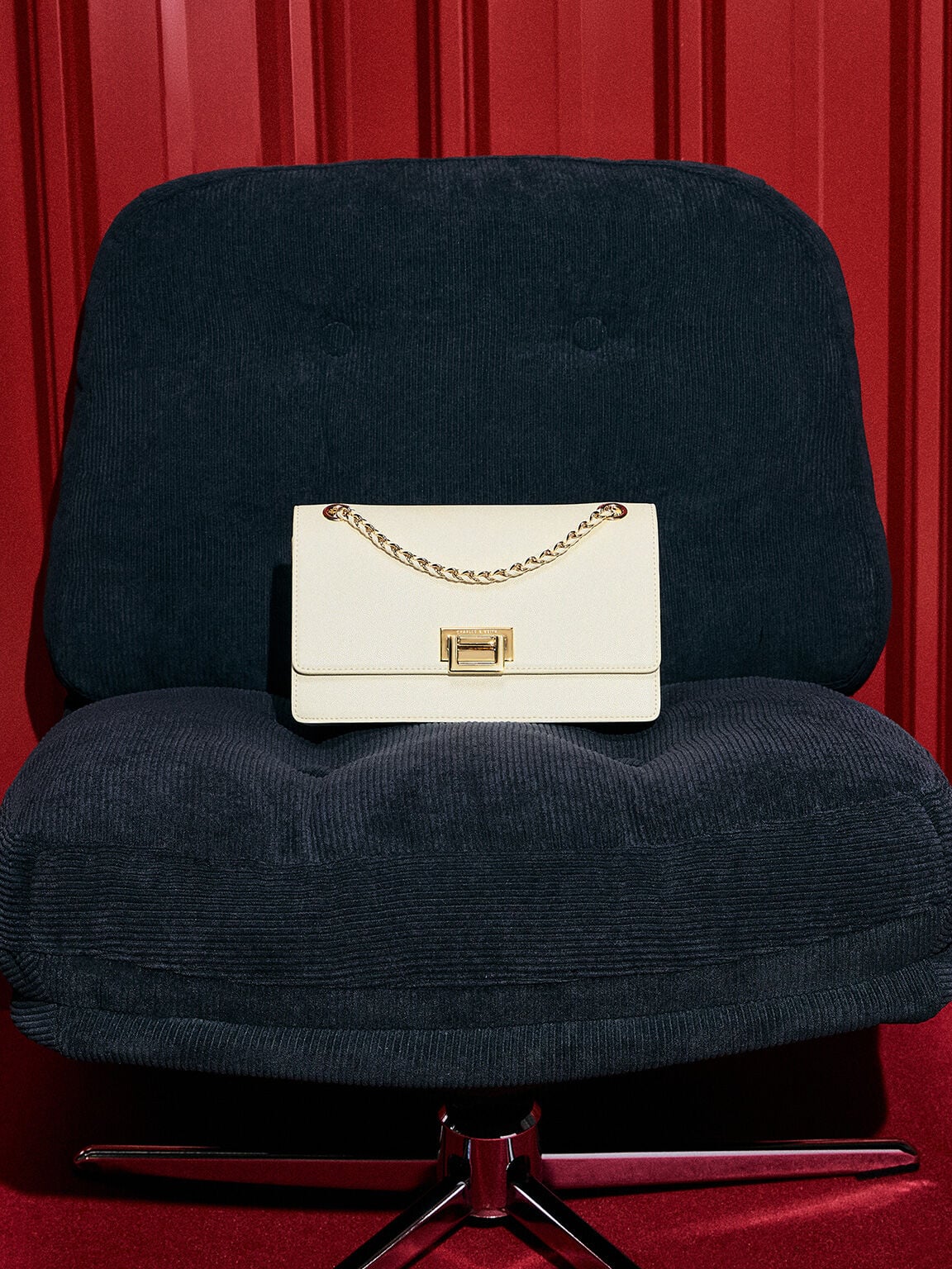 CHARLES & KEITH Classic | Everline Braided-Strap Shoulder Bag - Cream