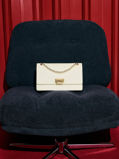 CHARLES & KEITH Classic | Everline Braided-Strap Shoulder Bag - Cream