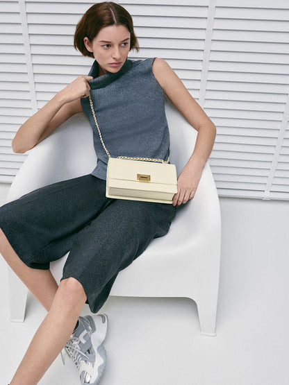 CHARLES & KEITH Classic | Everline Braided-Strap Shoulder Bag - Cream