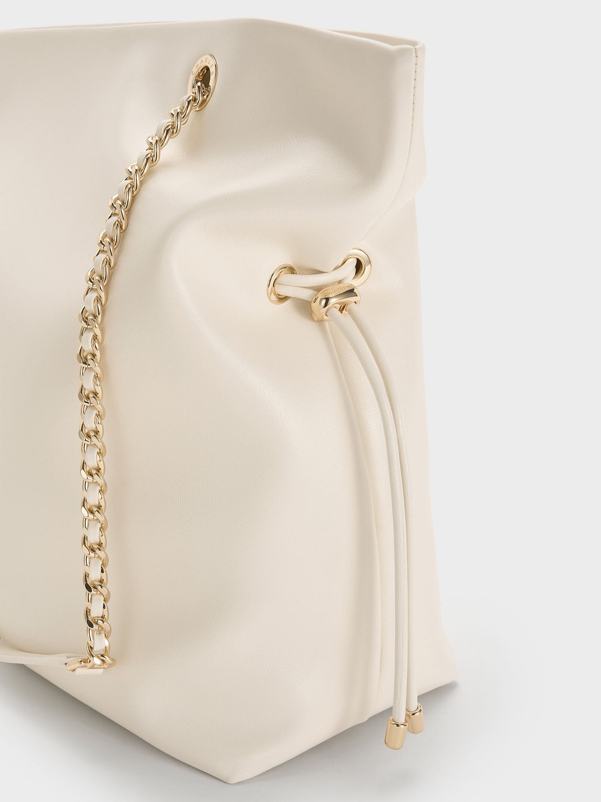 CHARLES & KEITH Special Offer | Arya Braided-Chain Tote Bag - Cream