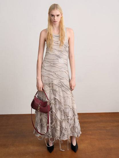 CHARLES & KEITH Exclusive | Agatha Chain-Accent Hobo Bag - Burgundy