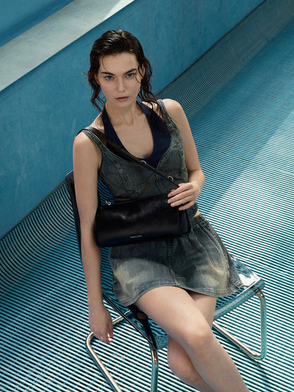 CHARLES & KEITH Sale | Delfina Elongated Shoulder Bag - Noir