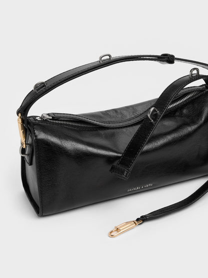 CHARLES & KEITH Sale | Delfina Elongated Shoulder Bag - Noir