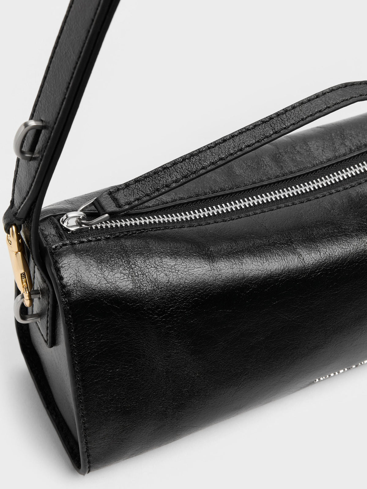 CHARLES & KEITH Sale | Delfina Elongated Shoulder Bag - Noir