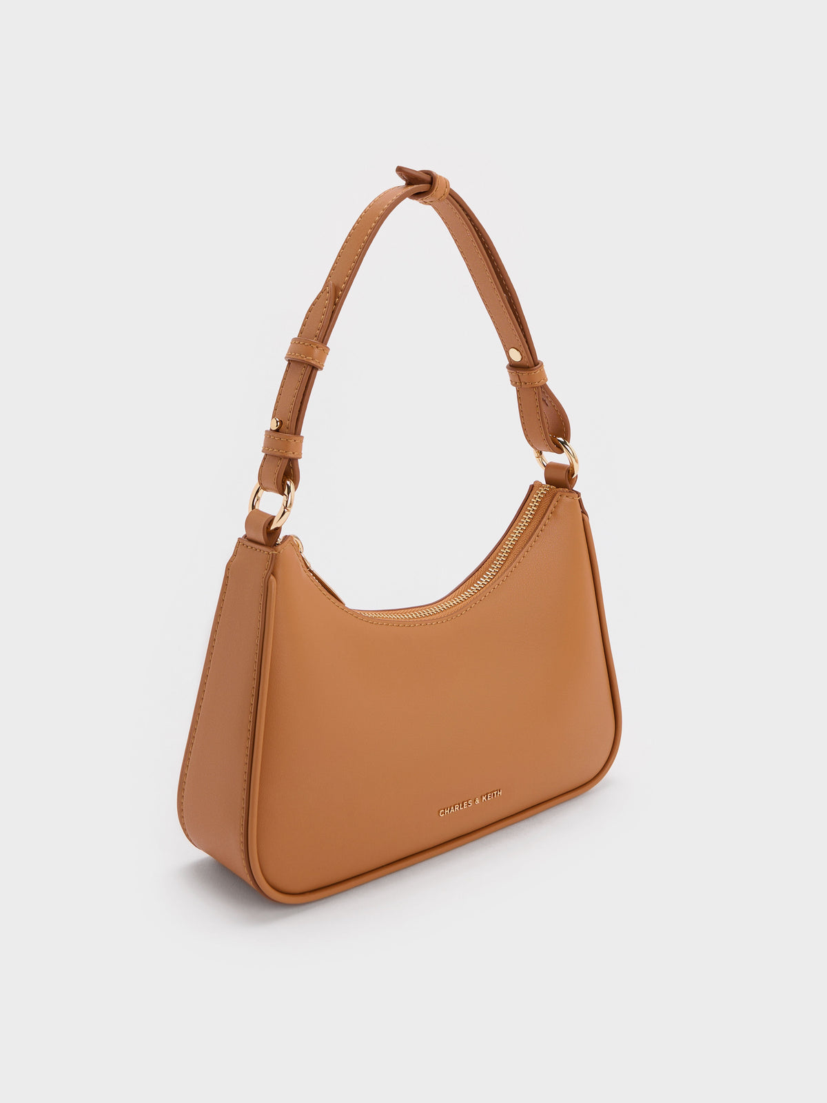 CHARLES & KEITH Hot Sale | Lane Chain-Strap Shoulder Bag - Russet Brown