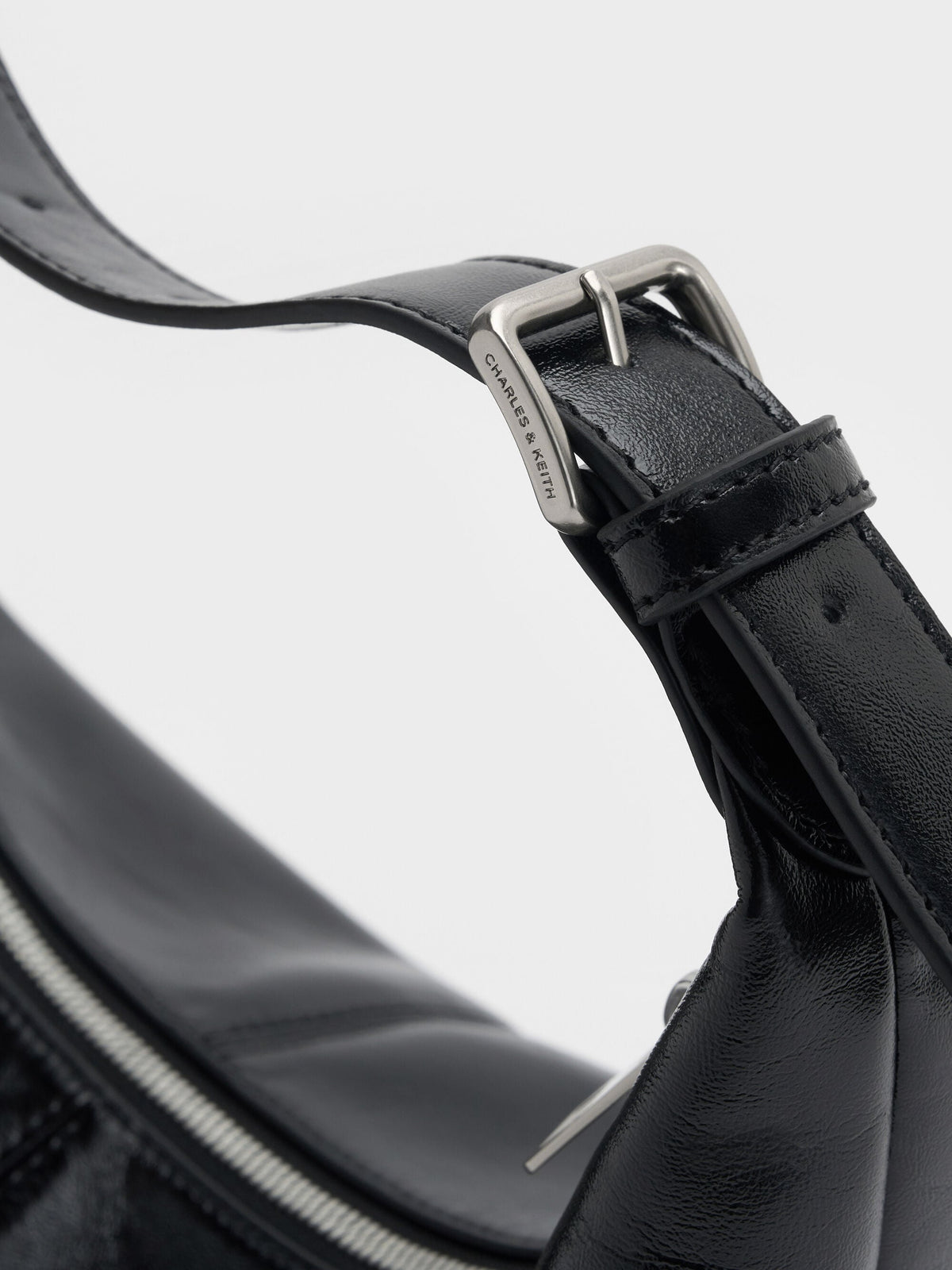 CHARLES & KEITH Special Offer | Bessie Side-Pocket Hobo Bag - Noir