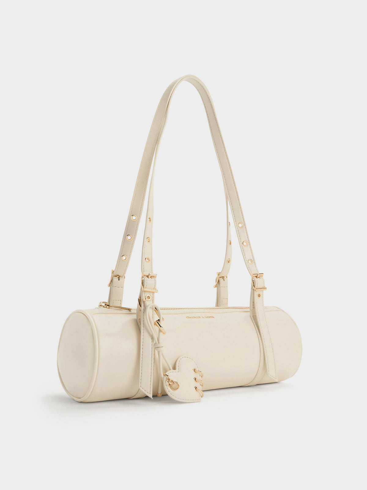 CHARLES & KEITH Trending | Rey Elongated Shoulder Bag - Cream
