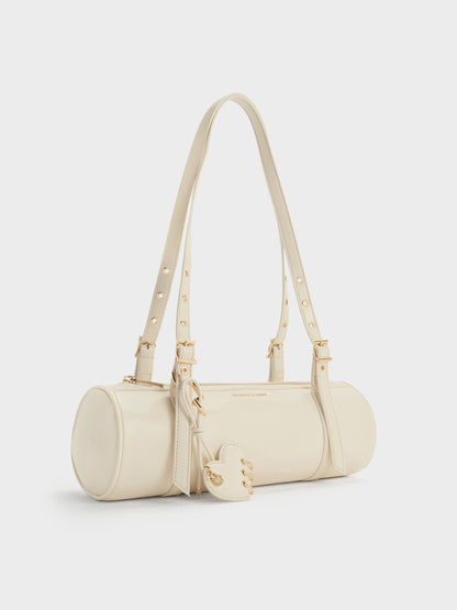 CHARLES & KEITH Trending | Rey Elongated Shoulder Bag - Cream