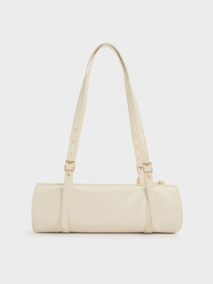 CHARLES & KEITH Trending | Rey Elongated Shoulder Bag - Cream