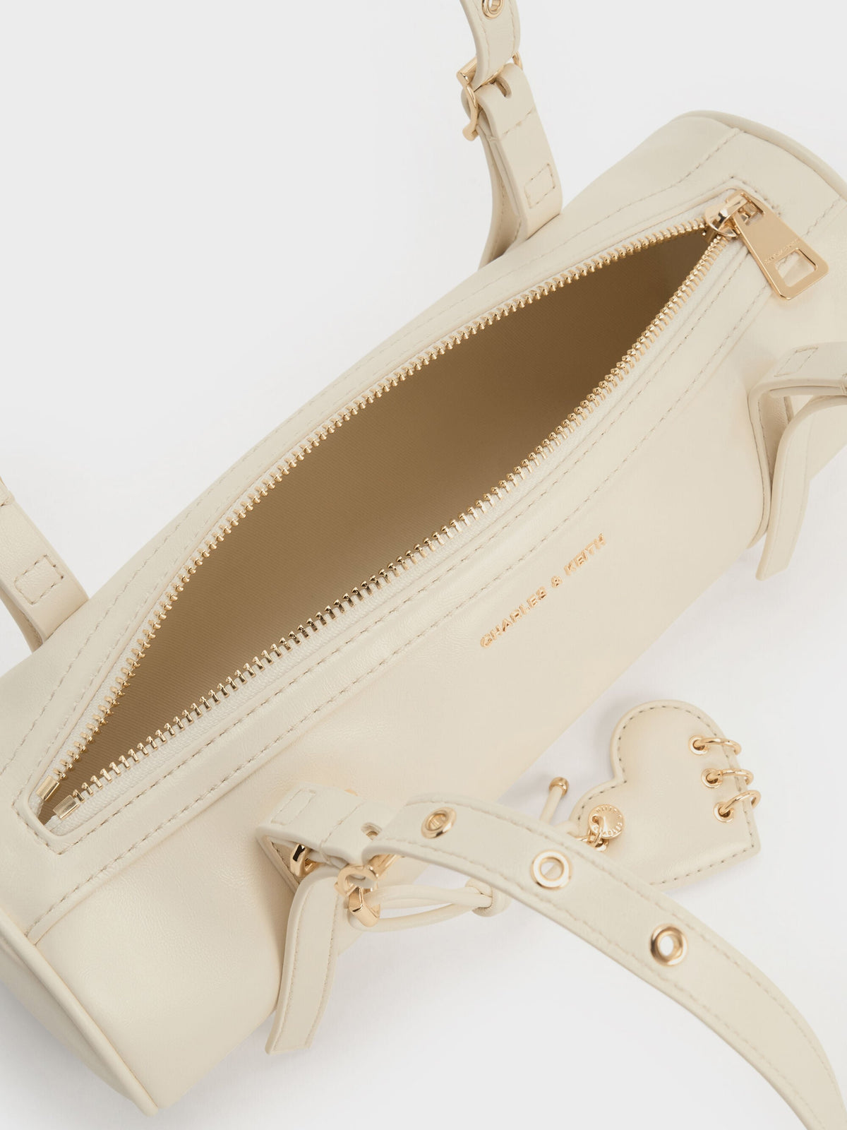 CHARLES & KEITH Trending | Rey Elongated Shoulder Bag - Cream