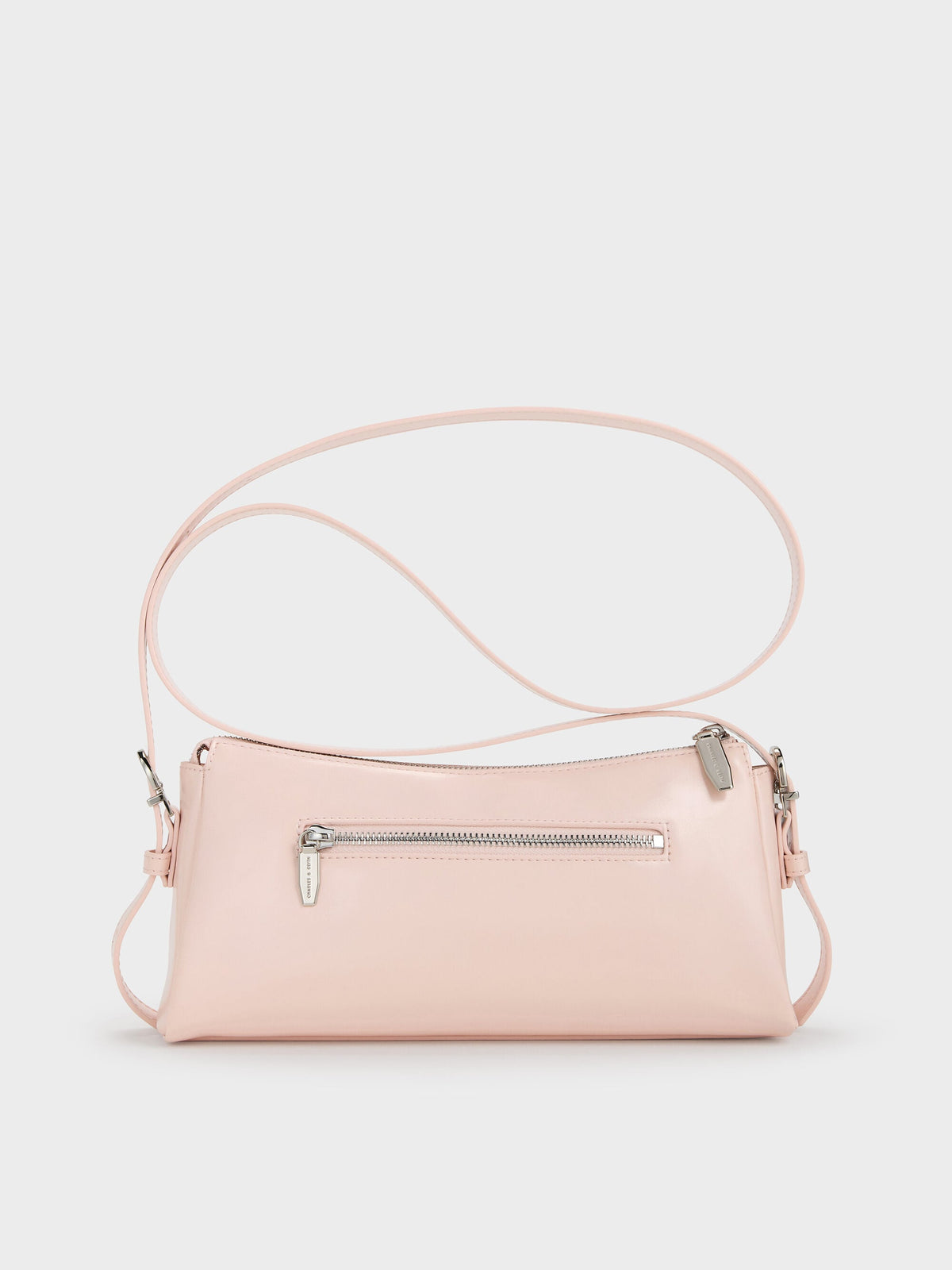 CHARLES & KEITH Great Value | Rachel Front-Pocket Chain Shoulder Bag - Soft Pink