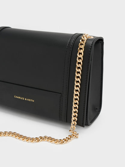 CHARLES & KEITH Latest | Shalia Chain-Strap Shoulder Bag - Black