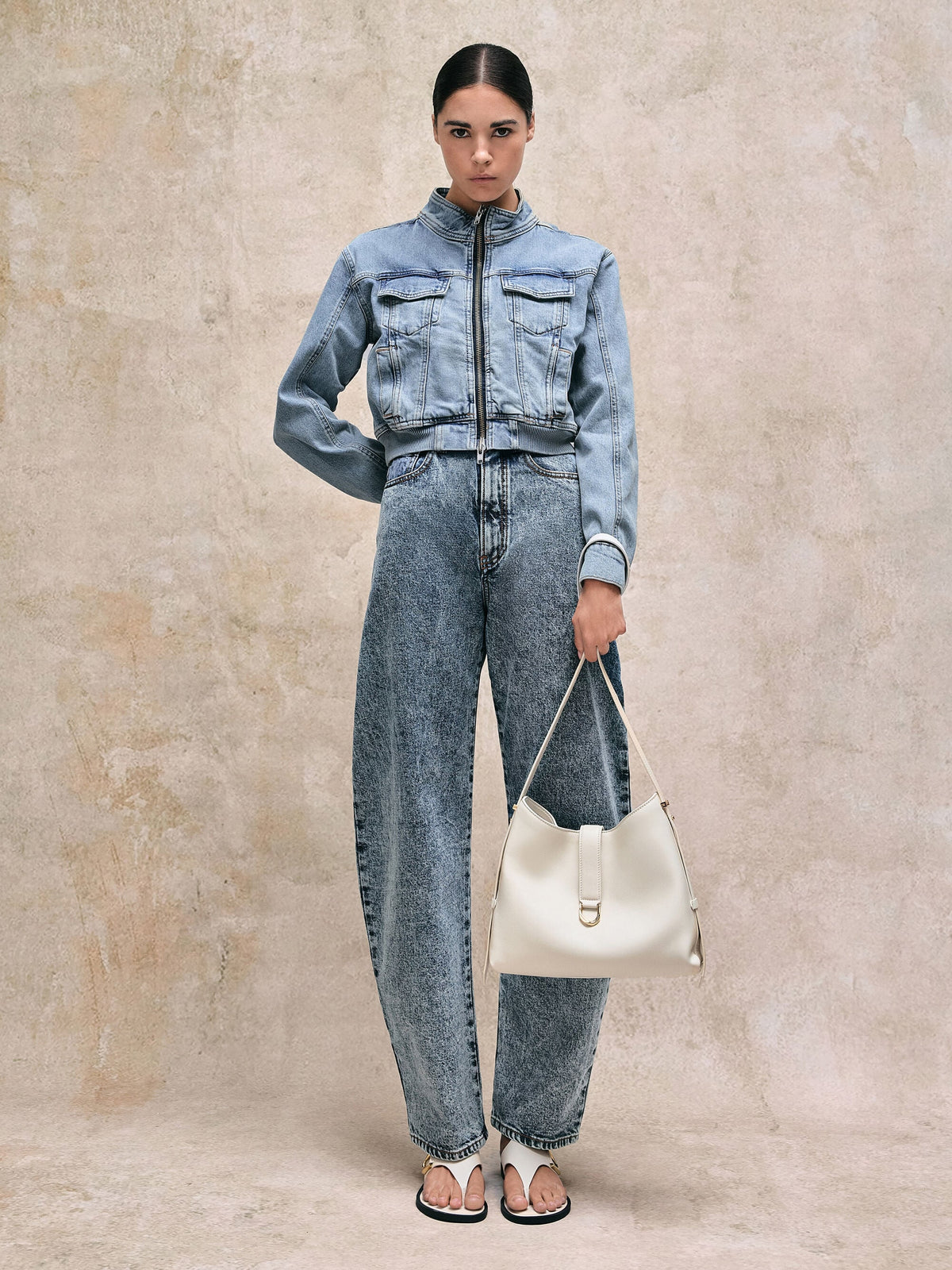 CHARLES & KEITH Classic | Gabine Leather Belted Hobo Bag - Eggshell Cream