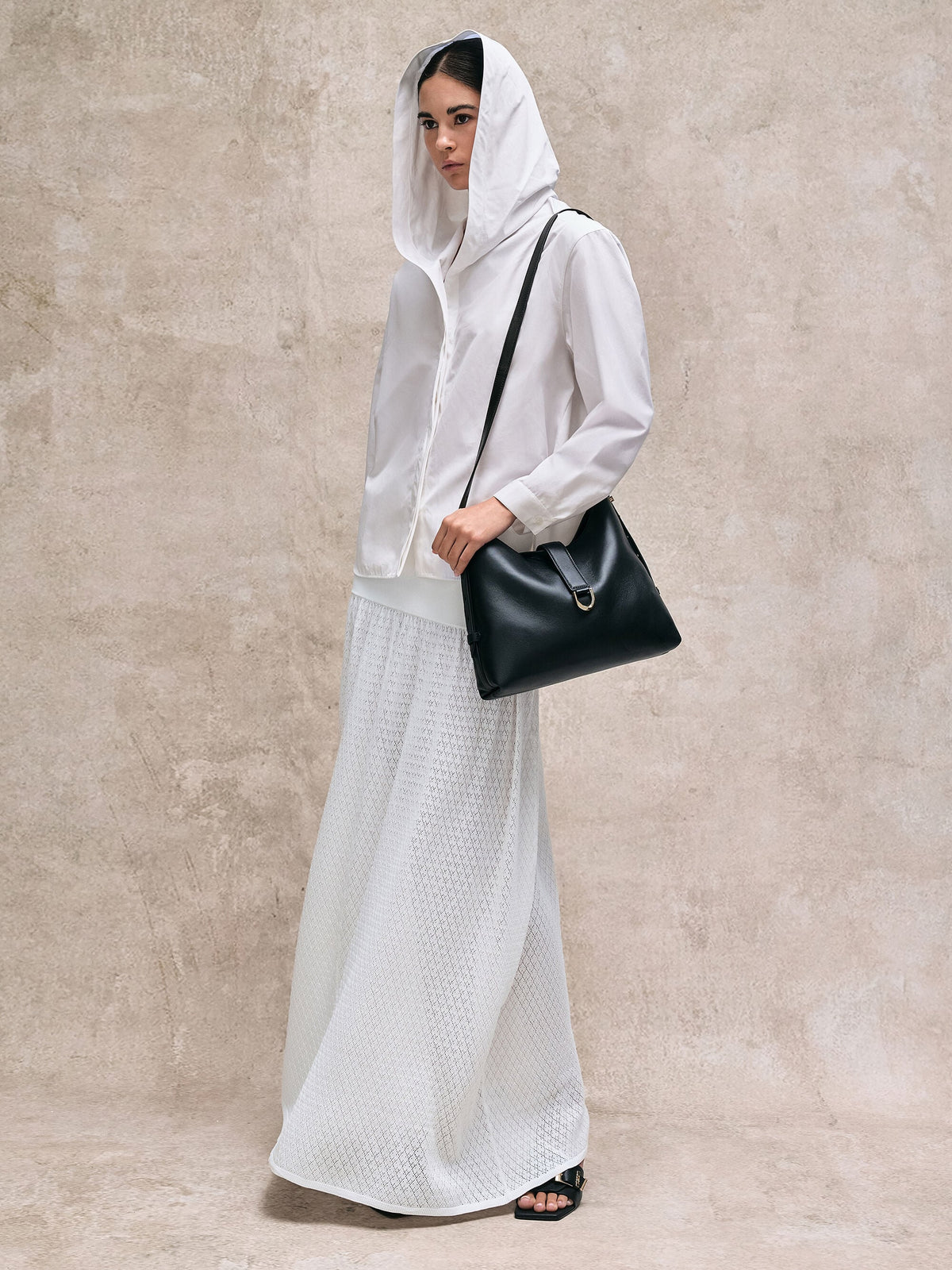 CHARLES & KEITH Recommended | Gabine Leather Belted Hobo Bag - Black