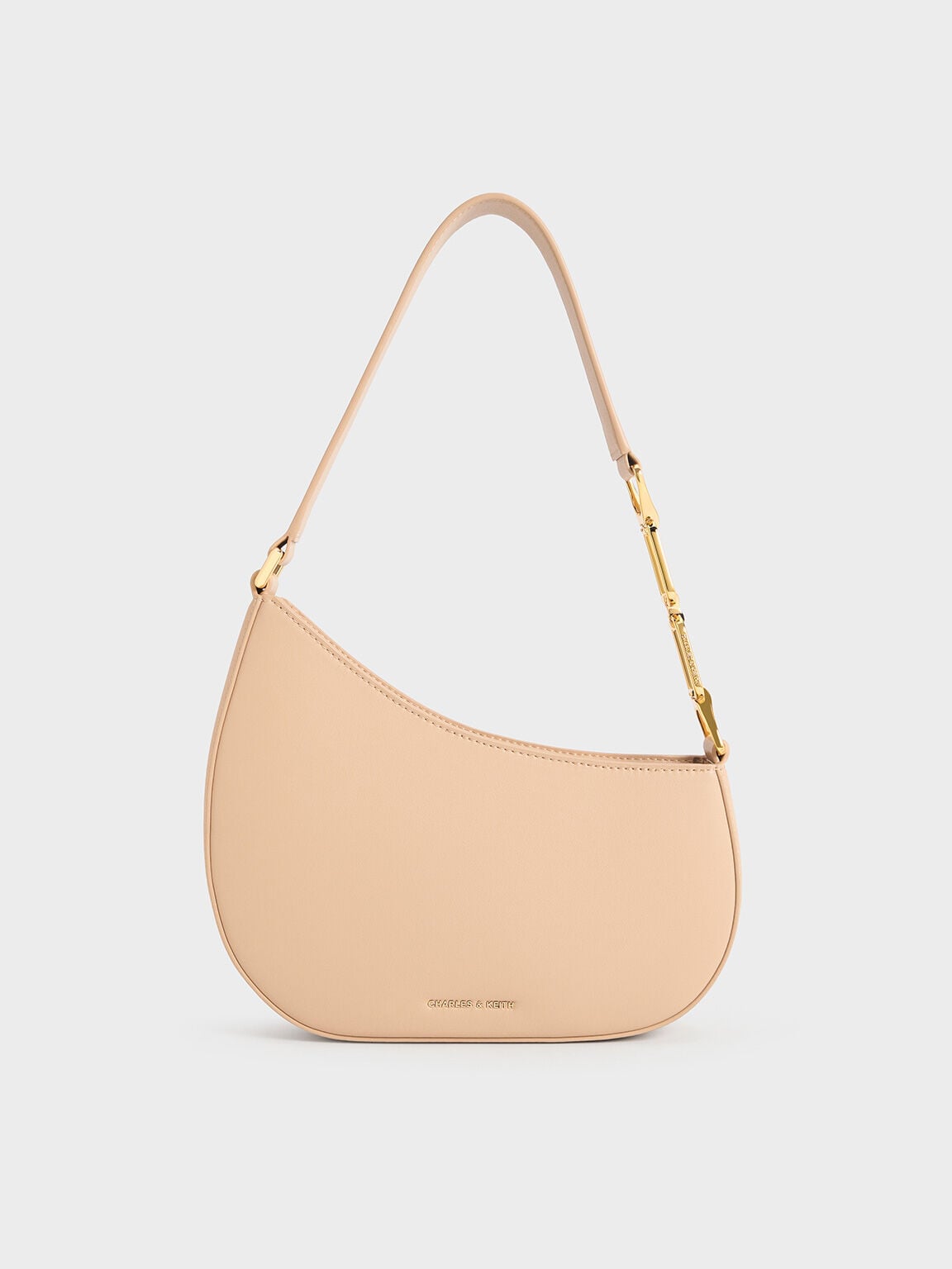 CHARLES & KEITH Customer Favorite | Agatha Chain-Strap Shoulder Bag - Beige