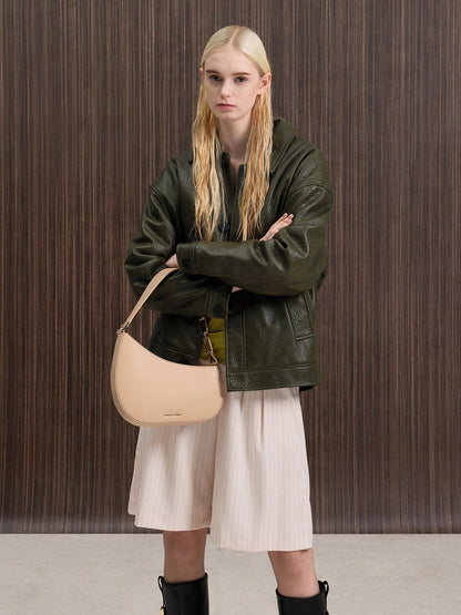 CHARLES & KEITH Customer Favorite | Agatha Chain-Strap Shoulder Bag - Beige
