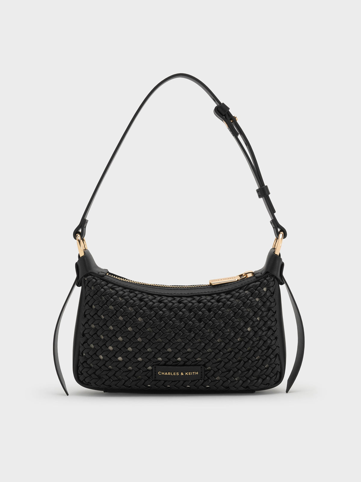 CHARLES & KEITH Great Value | Mini Calla Woven Shoulder Bag - Black