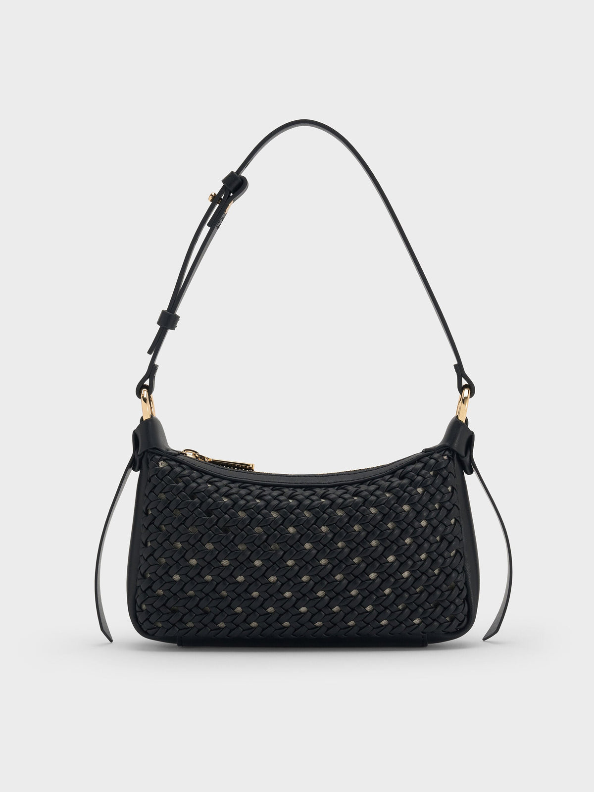 CHARLES & KEITH Great Value | Mini Calla Woven Shoulder Bag - Black