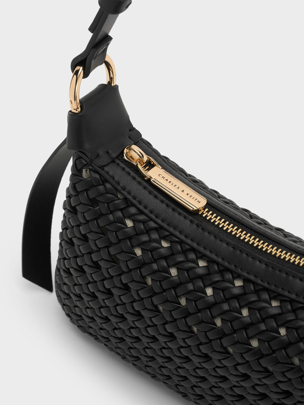 CHARLES & KEITH Great Value | Mini Calla Woven Shoulder Bag - Black