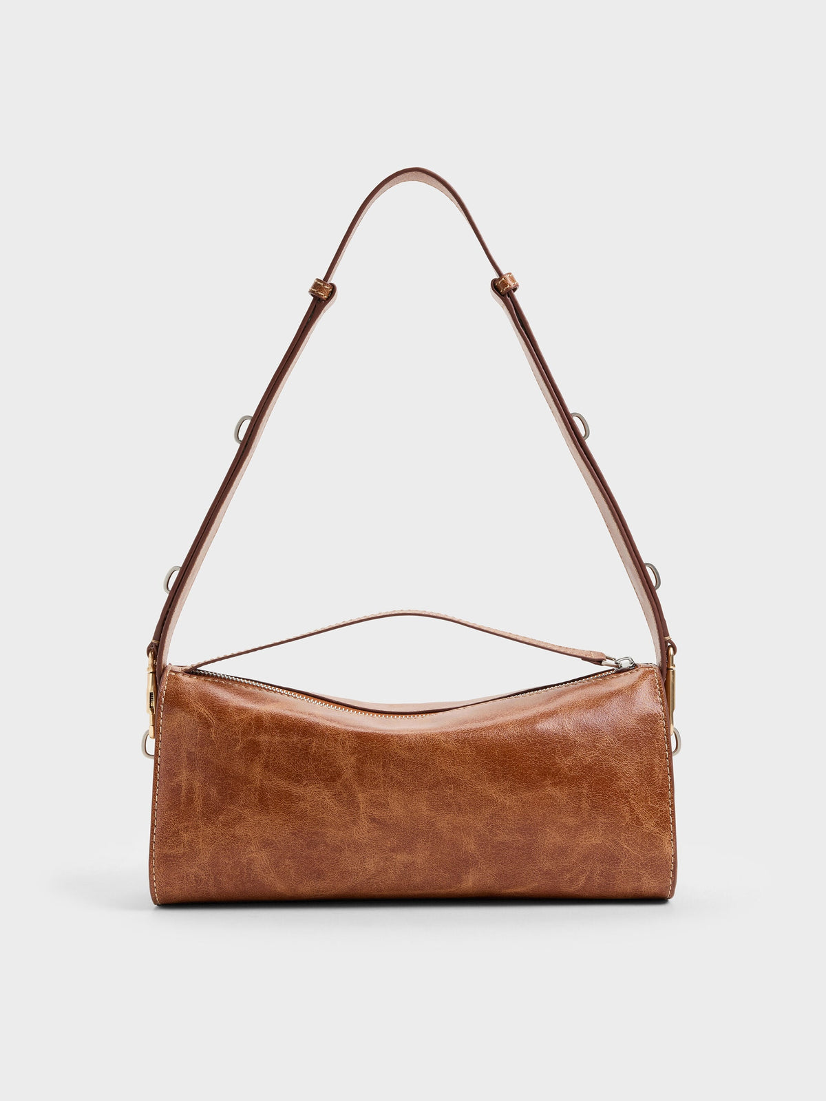 CHARLES & KEITH Sale | Delfina Elongated Shoulder Bag - Distressed Tan