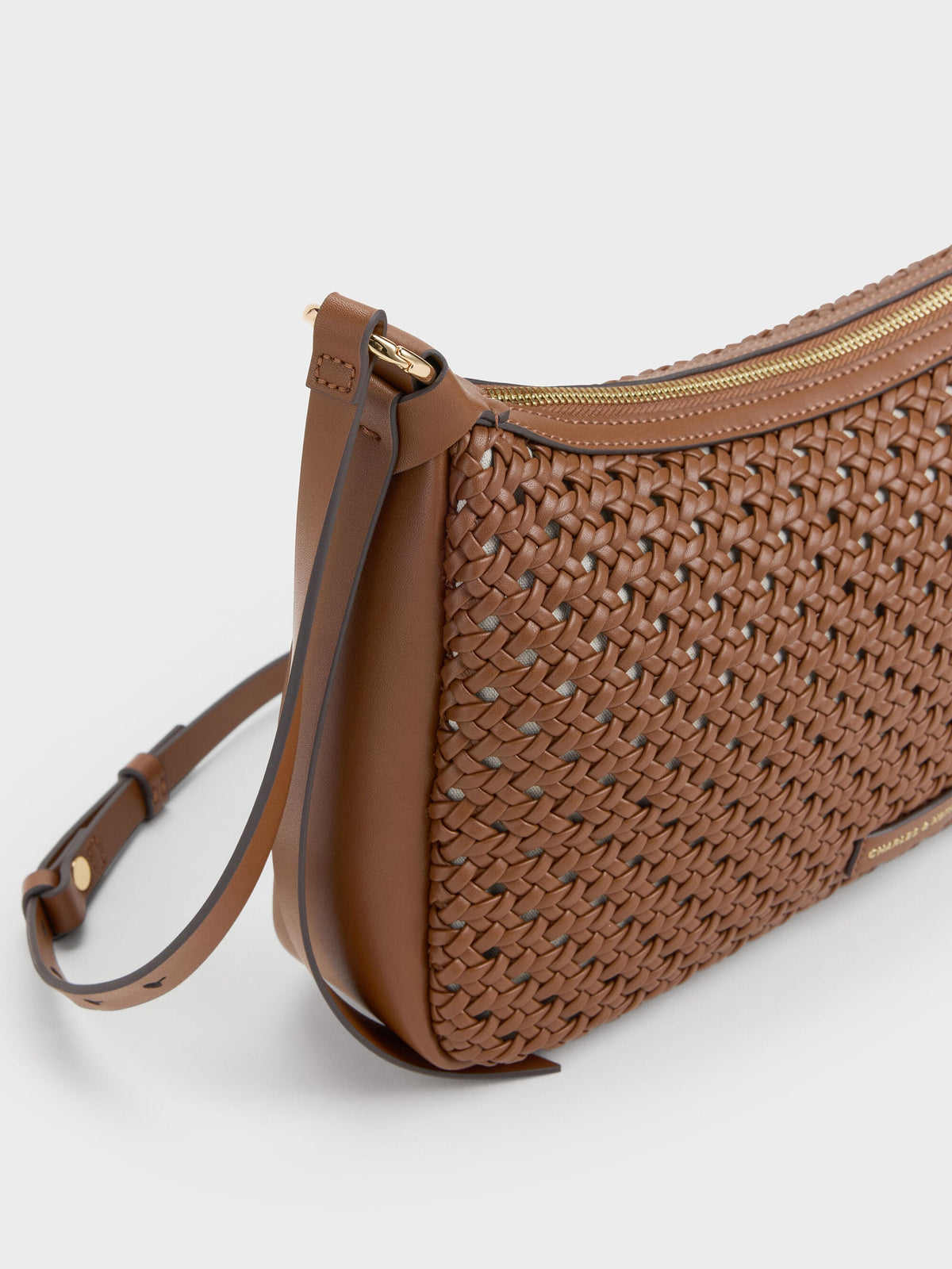 CHARLES & KEITH Trending | Calla Woven Shoulder Bag - Chocolate