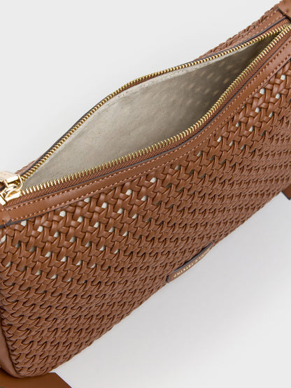 CHARLES & KEITH Trending | Calla Woven Shoulder Bag - Chocolate