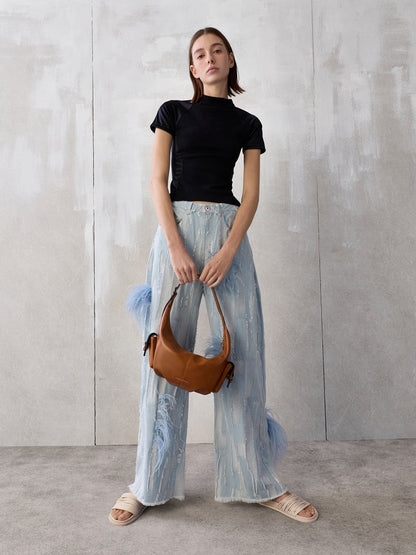 CHARLES & KEITH Deals | Bessie Side-Pocket Hobo Bag - Distressed Tan