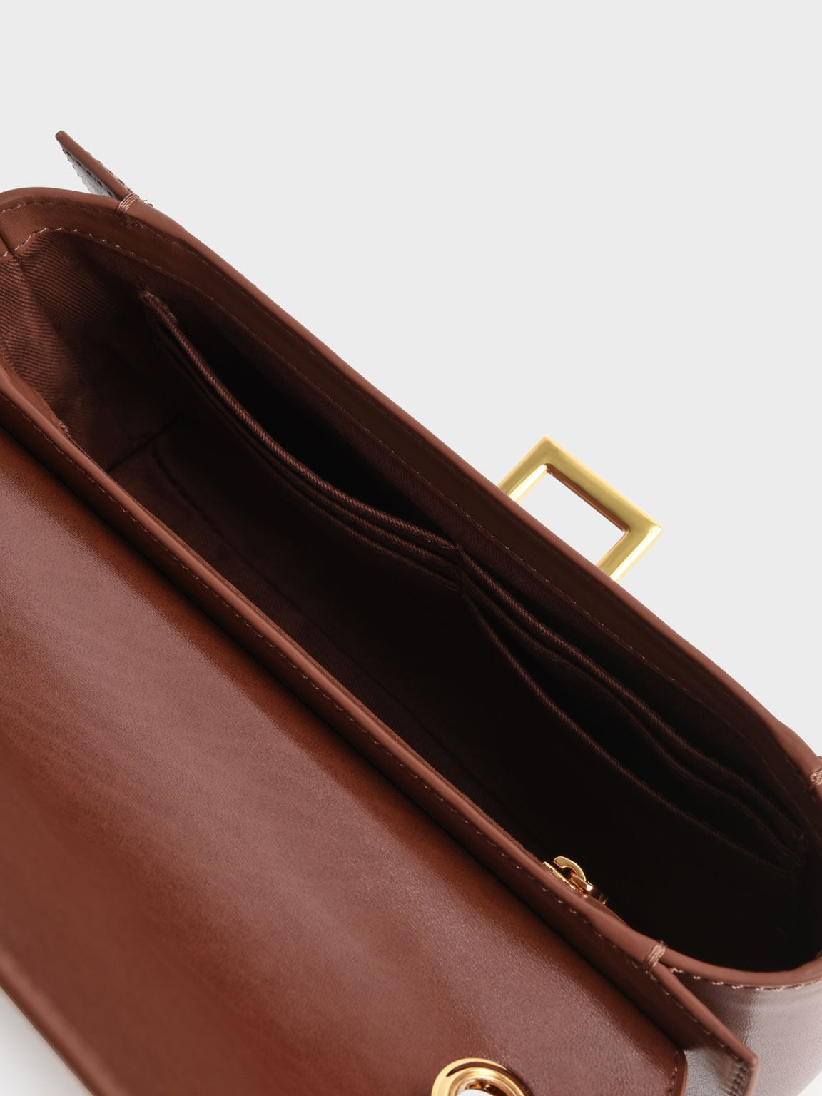 CHARLES & KEITH Signature | Everline Braided-Strap Shoulder Bag - Chocolate