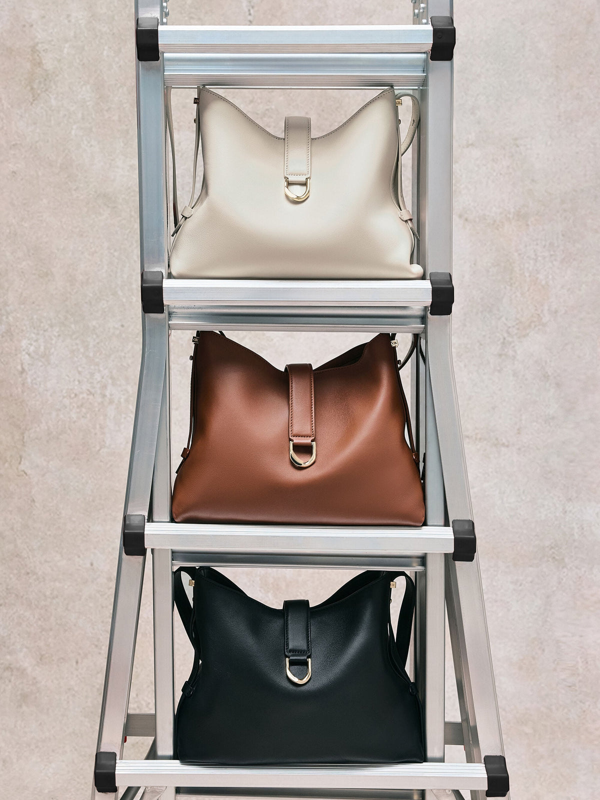 CHARLES & KEITH Quality | Gabine Leather Belted Hobo Bag - Chocolate