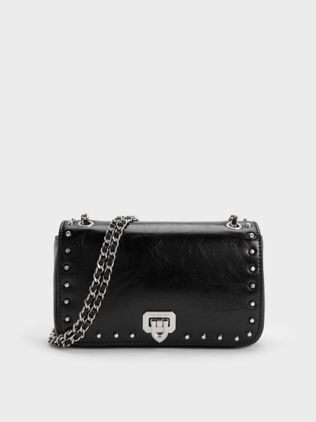 CHARLES & KEITH Trending | Arwen Studded Shoulder Bag - Noir