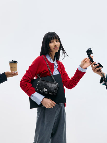 CHARLES & KEITH Trending | Arwen Studded Shoulder Bag - Noir
