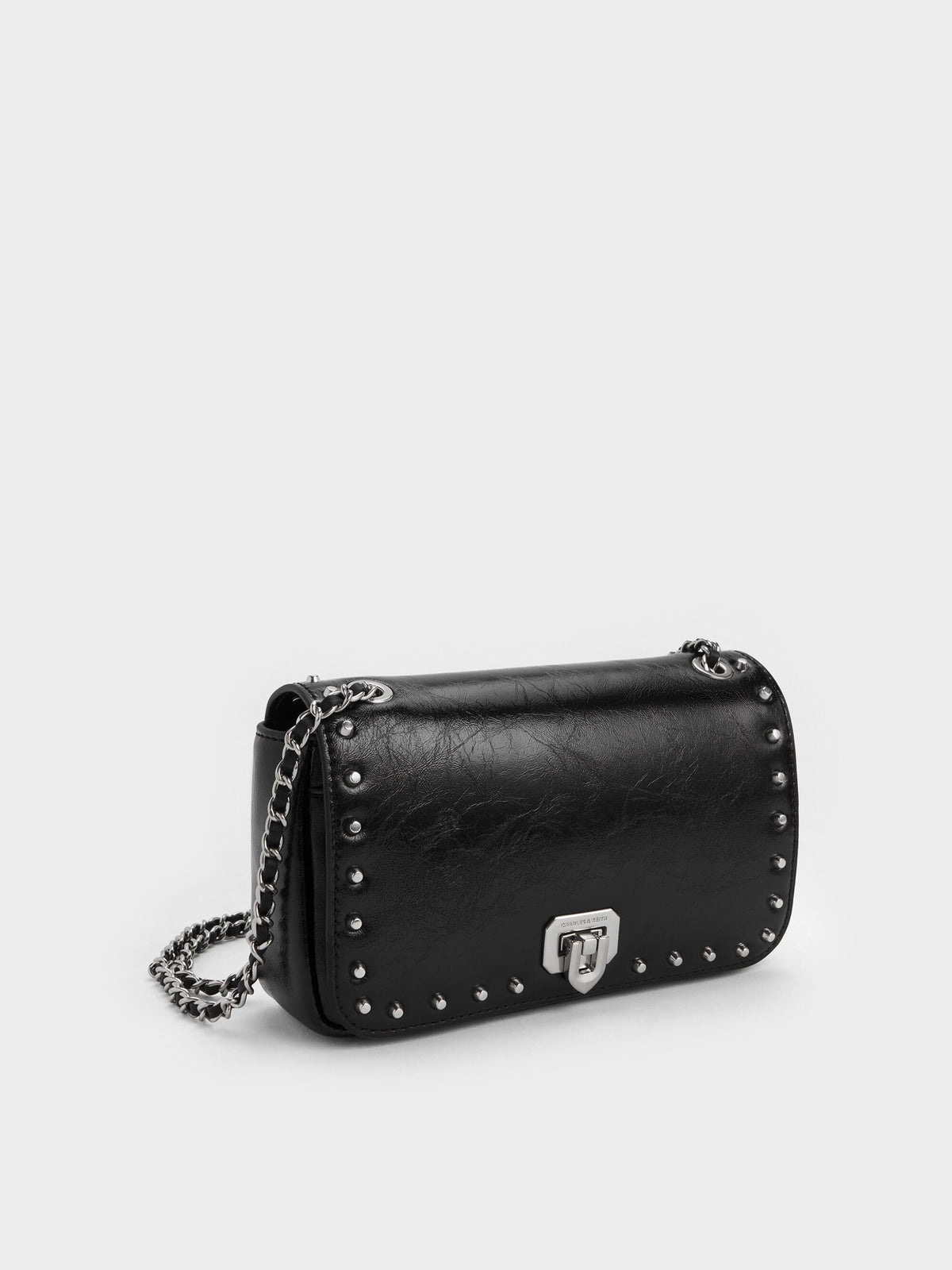 CHARLES & KEITH Trending | Arwen Studded Shoulder Bag - Noir