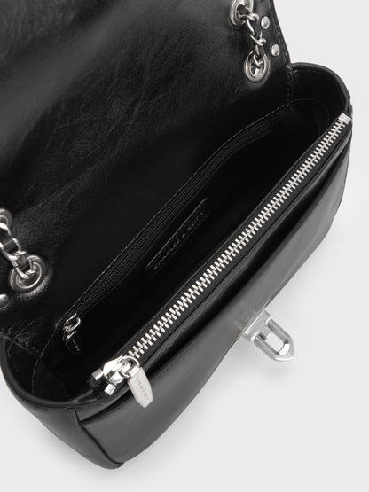 CHARLES & KEITH Trending | Arwen Studded Shoulder Bag - Noir