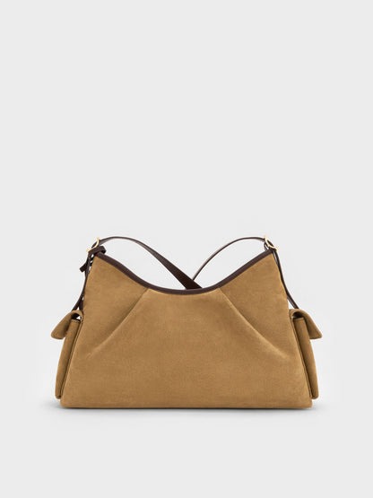 CHARLES & KEITH Hot Sale | Khai Side-Pocket Shoulder Bag - Sahara Sand
