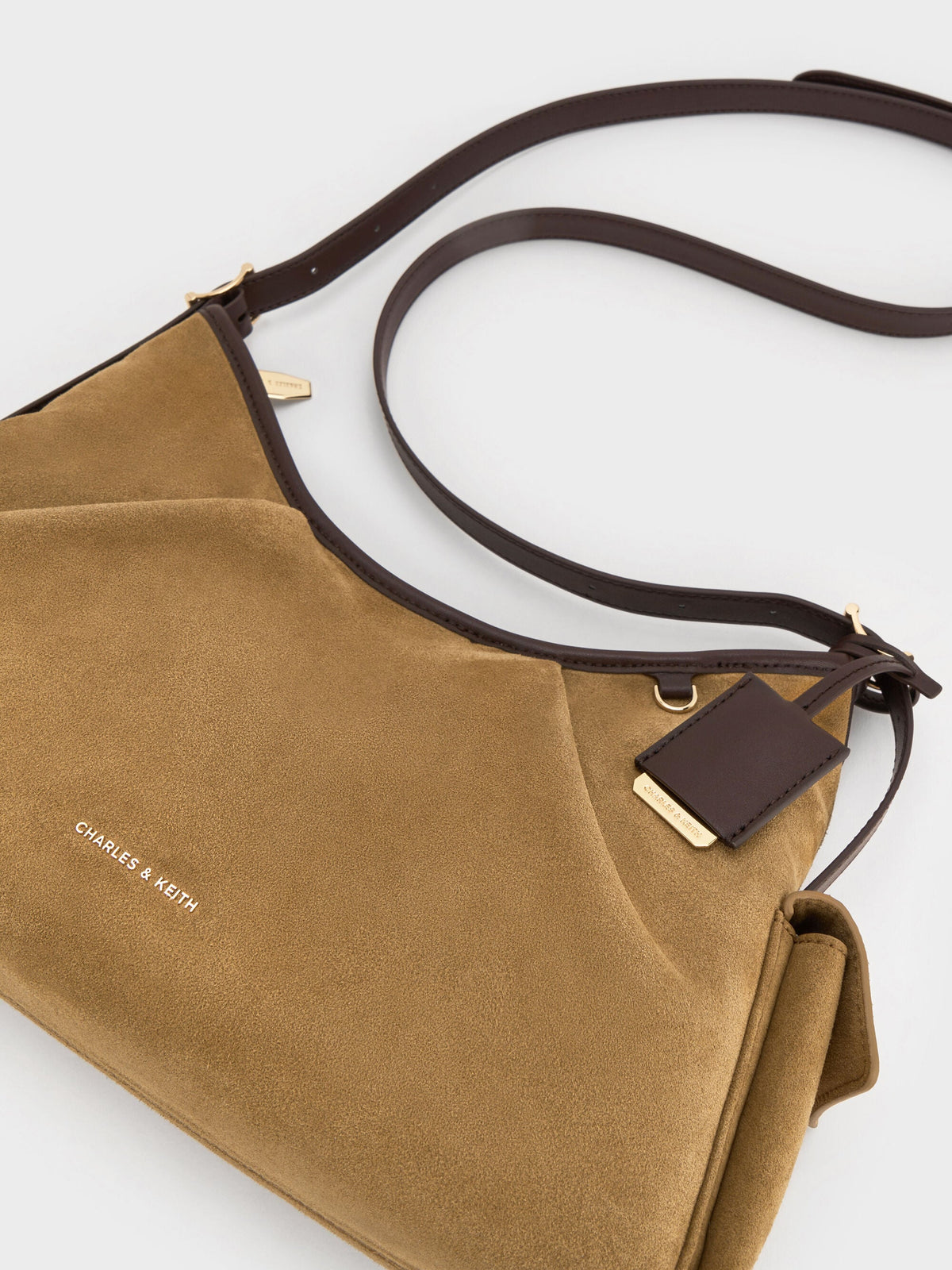 CHARLES & KEITH Hot Sale | Khai Side-Pocket Shoulder Bag - Sahara Sand