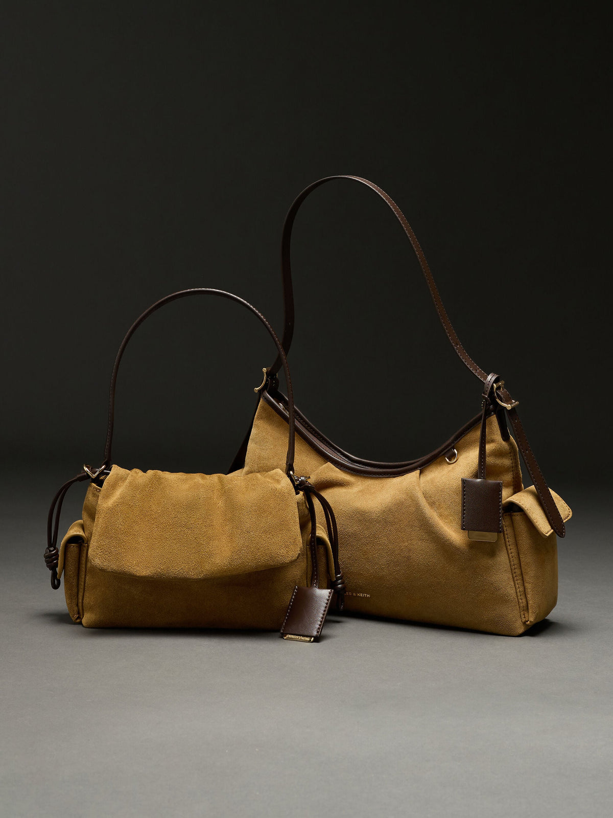CHARLES & KEITH Hot Sale | Khai Side-Pocket Shoulder Bag - Sahara Sand