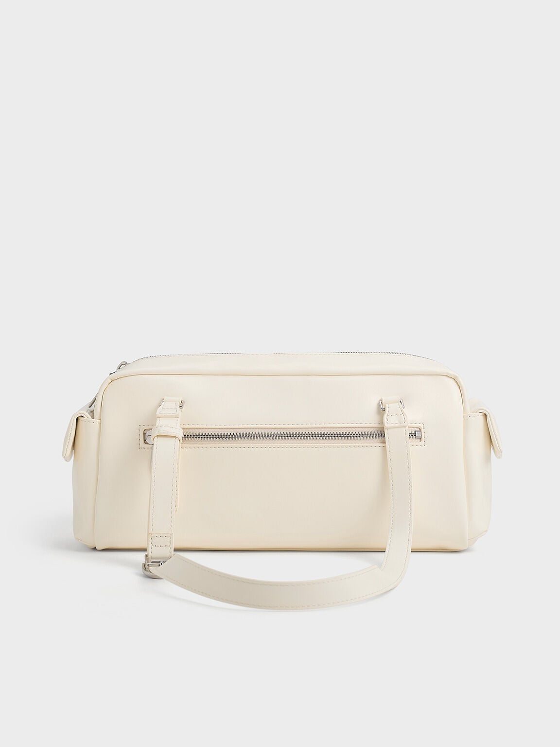 CHARLES & KEITH Popular | Rachel Multi-Pocket Shoulder Bag - Cream