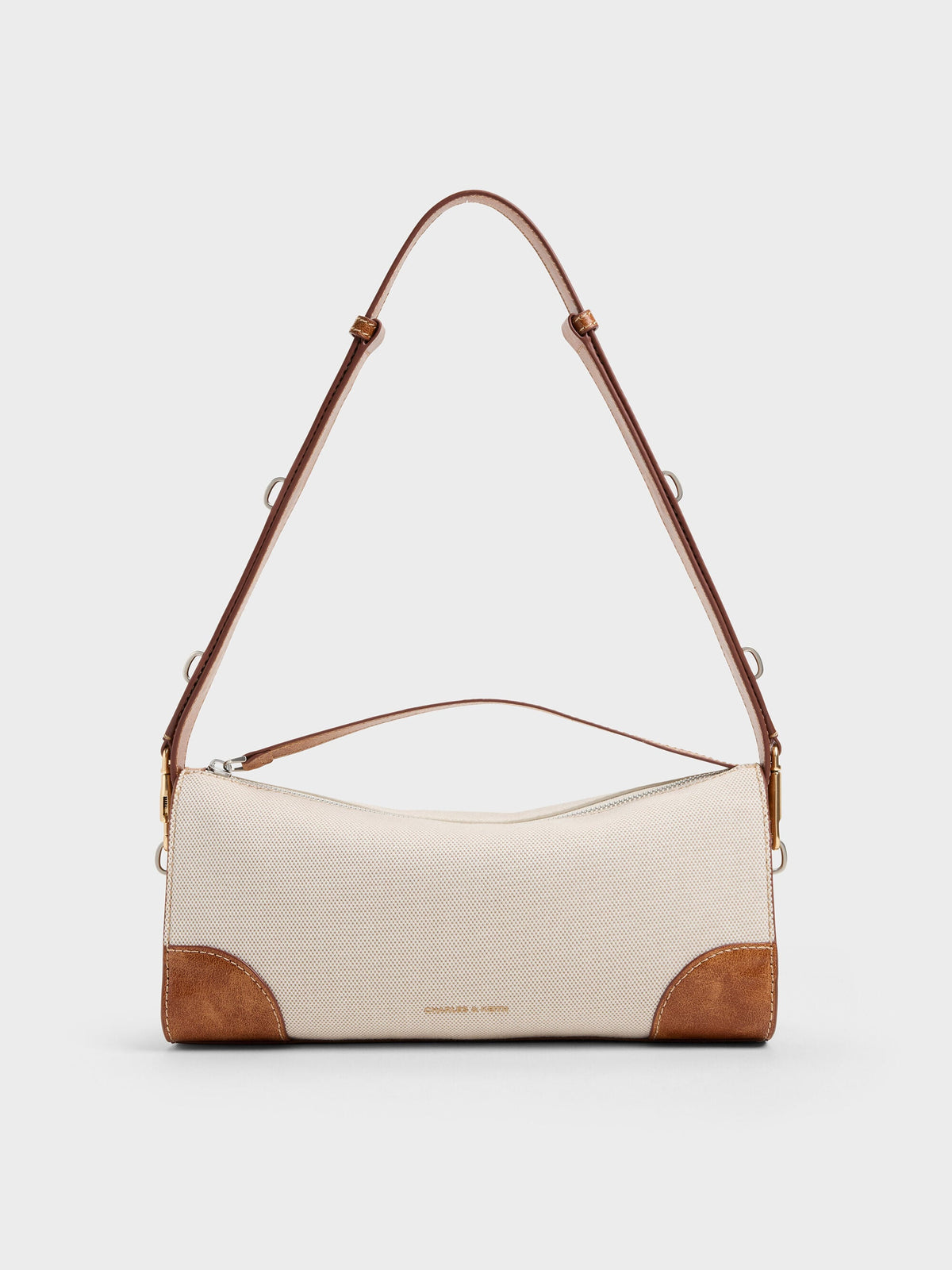 CHARLES & KEITH Trending | Delfina Canvas Elongated Shoulder Bag - Multi