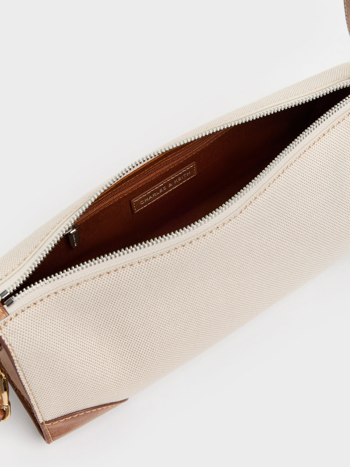 CHARLES & KEITH Trending | Delfina Canvas Elongated Shoulder Bag - Multi