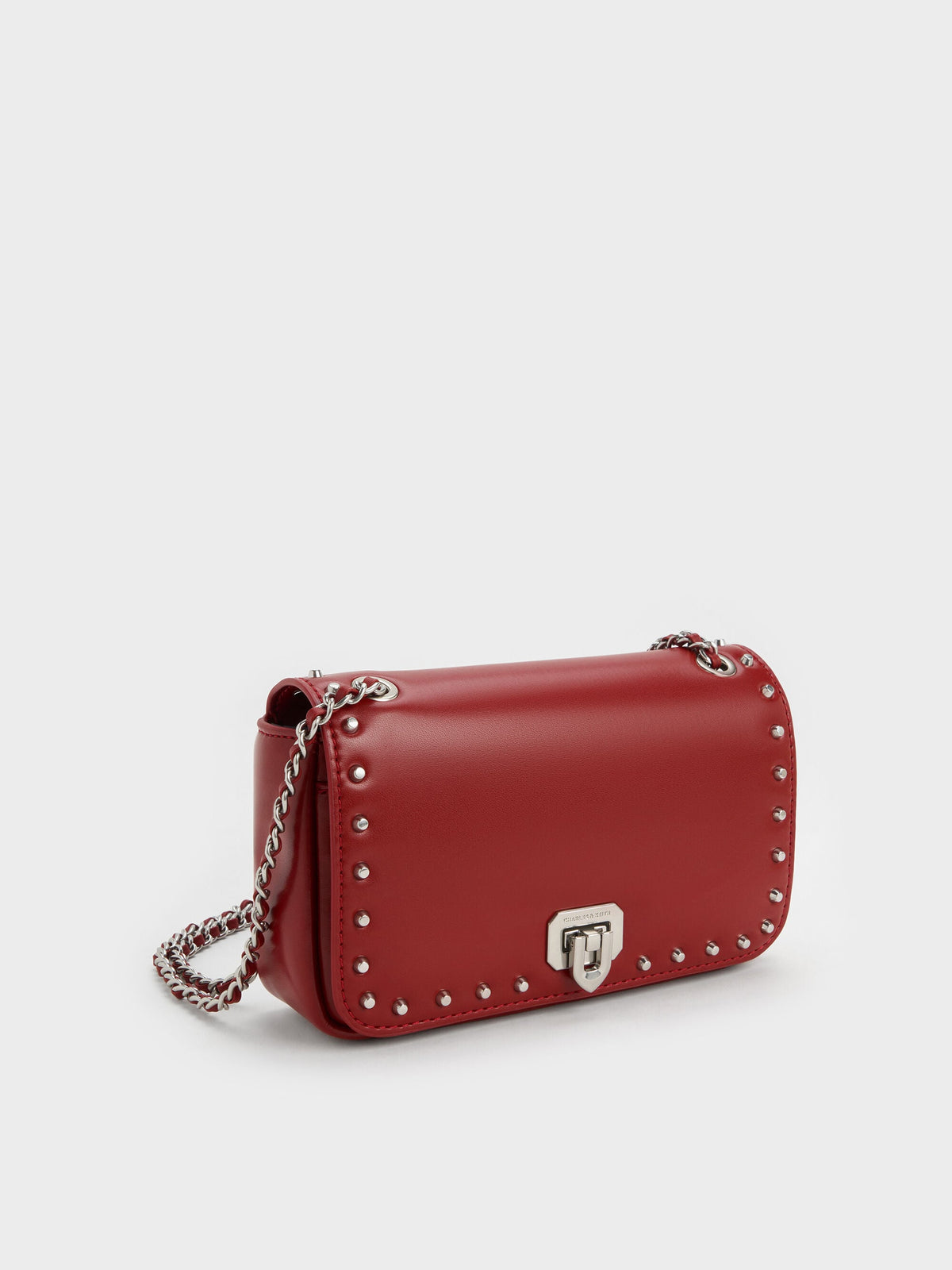 CHARLES & KEITH Latest | Arwen Studded Shoulder Bag - Red