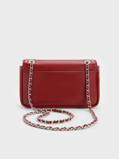 CHARLES & KEITH Latest | Arwen Studded Shoulder Bag - Red