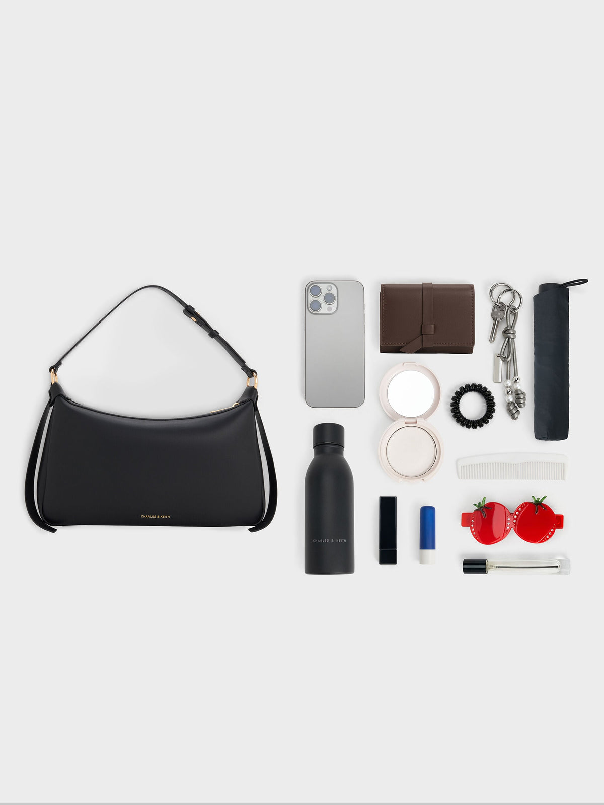 CHARLES & KEITH Deals | Calla Shoulder Bag - Black
