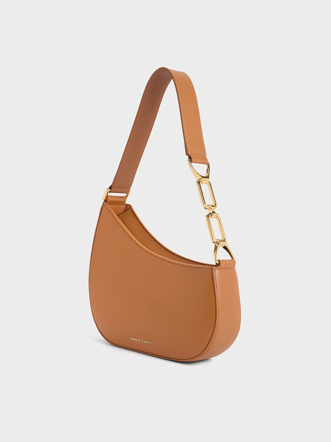 CHARLES & KEITH Deals | Agatha Chain-Strap Shoulder Bag - Brown