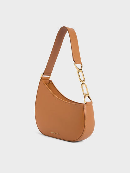 CHARLES & KEITH Deals | Agatha Chain-Strap Shoulder Bag - Brown