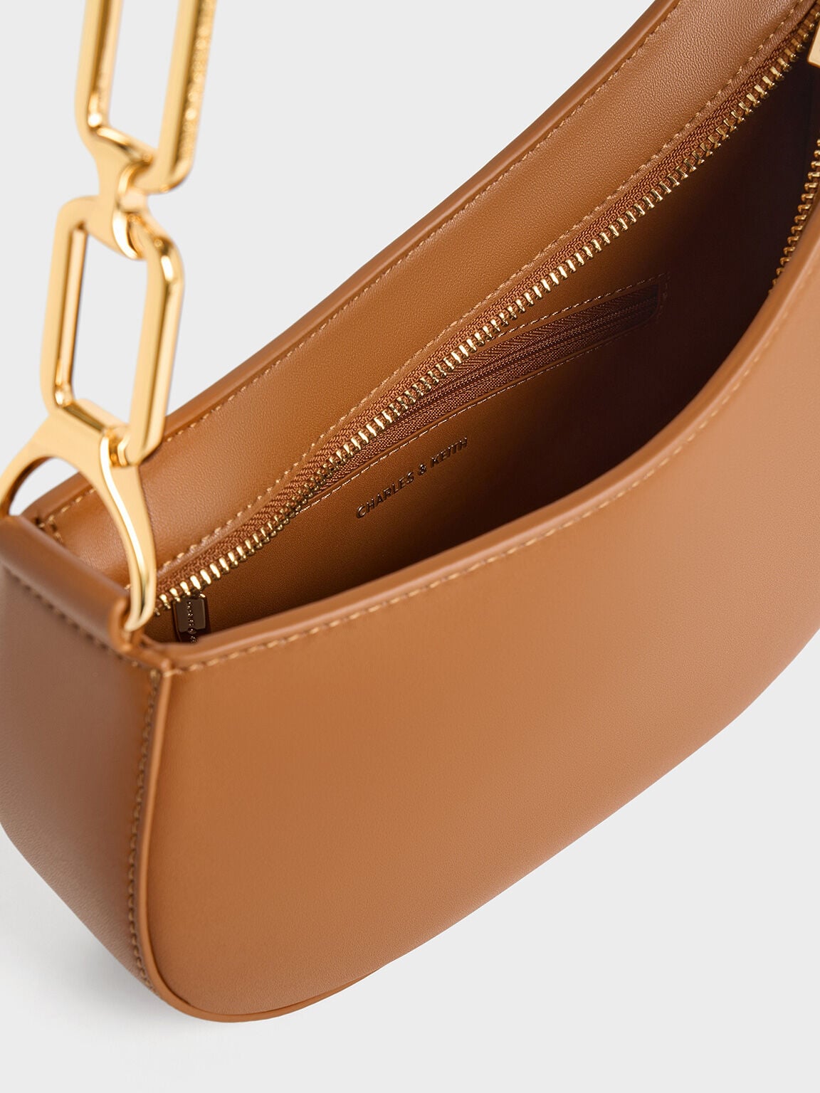 CHARLES & KEITH Deals | Agatha Chain-Strap Shoulder Bag - Brown