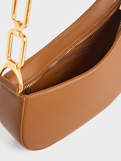 CHARLES & KEITH Deals | Agatha Chain-Strap Shoulder Bag - Brown