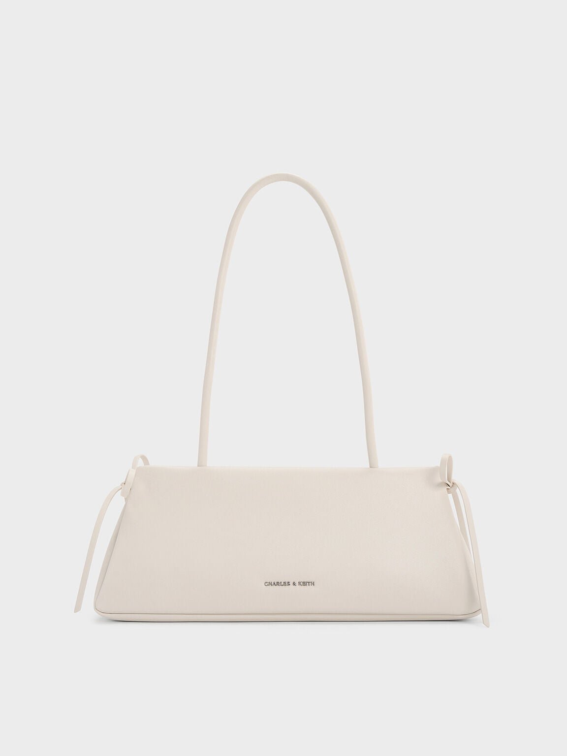 CHARLES & KEITH Essential | Hazel Bow Shoulder Bag - Meringue White