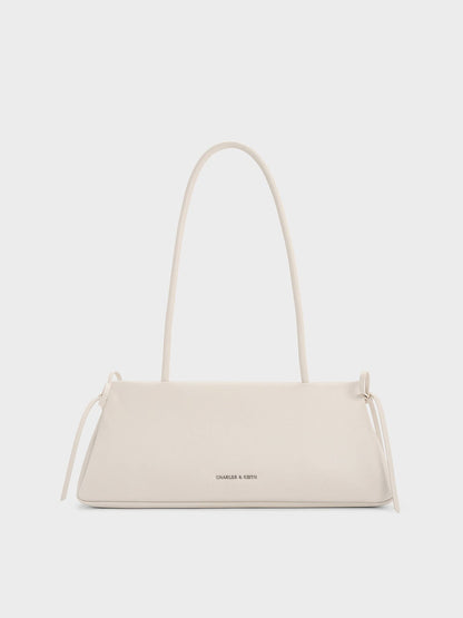 CHARLES & KEITH Essential | Hazel Bow Shoulder Bag - Meringue White