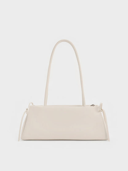 CHARLES & KEITH Essential | Hazel Bow Shoulder Bag - Meringue White