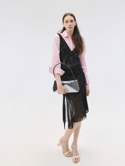 CHARLES & KEITH Best Price | Hazel Striped Bow Panelled Shoulder Bag - Grey